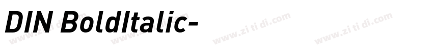 DIN BoldItalic字体转换